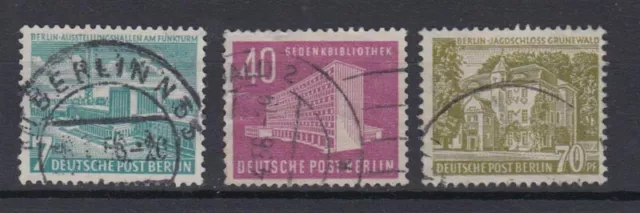 Berlin 121-123 Berliner Bauten 7 Pf, 40 Pf, 70 Pf gestempelt /1