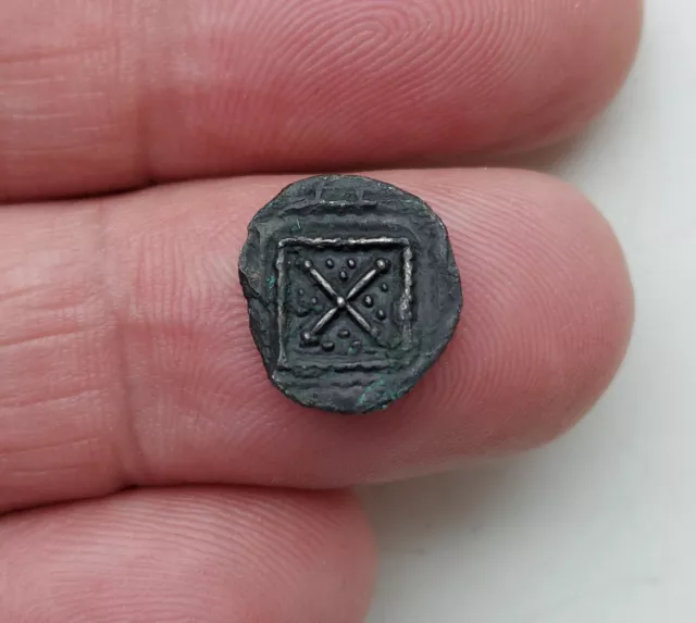 Early Anglo Saxon Silver Eclectic Sceatta - Saltire & Annulet Cross - Spink 833A 3