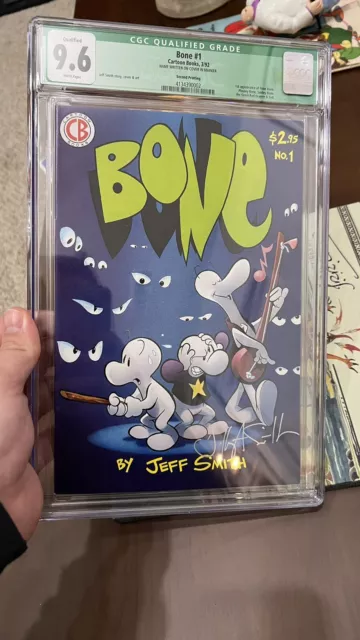 Bone #1 CGC 9.6 Signed By Jeff Smith 2nd print.