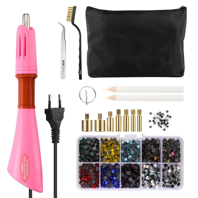 YUMILI Applicateur Hotfix, applicateur de pierre strass à chaud, outils de décoration de strass à faire soi-même, chauffage rapide UE (violet