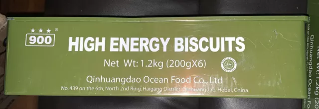 900 Emergency Food Ration 1 Tin Pack Survival High Energy Compressed Biscuits