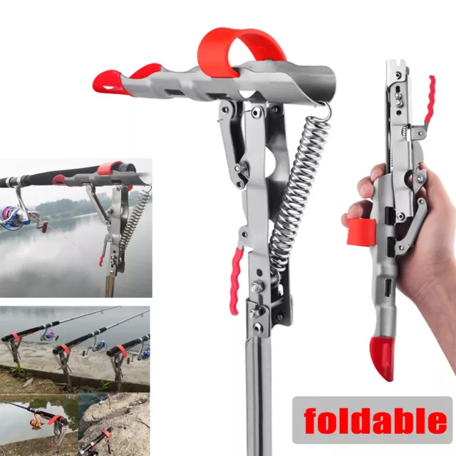 Fishing Rod Holder with Automatic Tip-Up Hook Setter