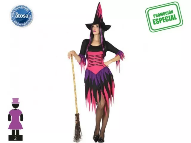 Costume Travestimento Donna Halloween Strega Carnevale Halloween