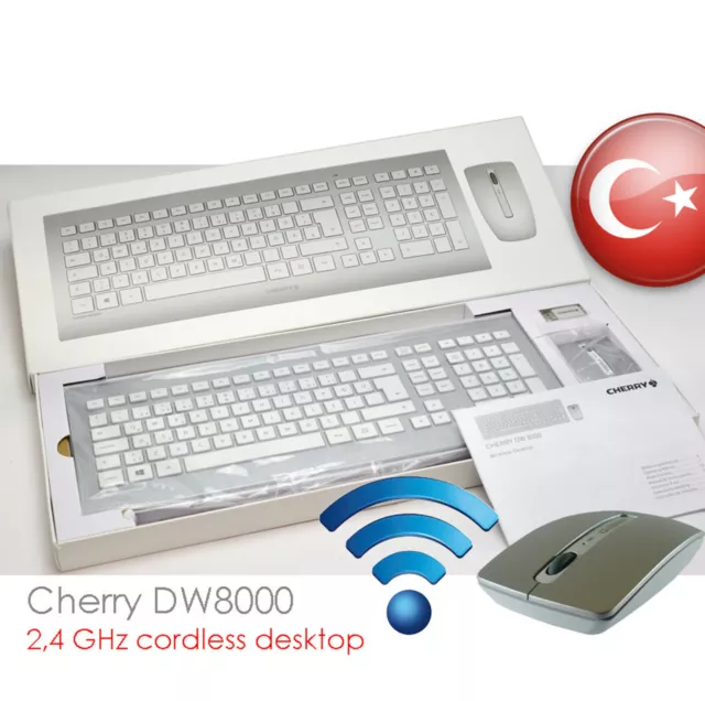 Cereza DW8000 Diseño 2,4GHz Wifi Teclado Inalámbrico +Ratón JD-0300 Turco