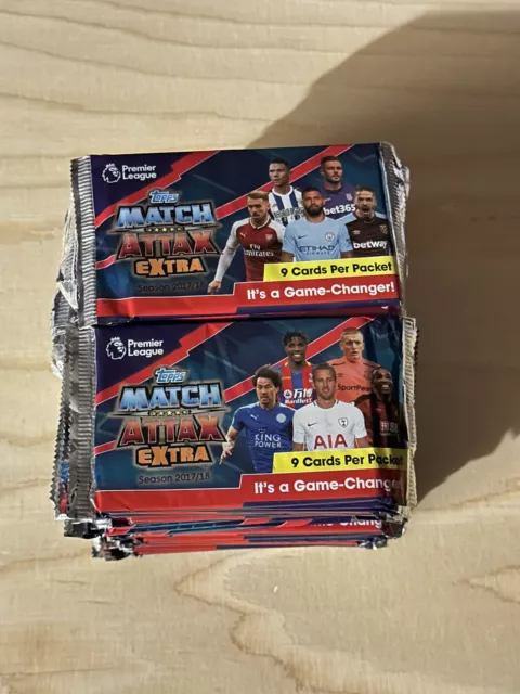 Match Attax Extra 2017/18 17/18 Set Of 50 Sealed Packets 9 Cards Per Pack