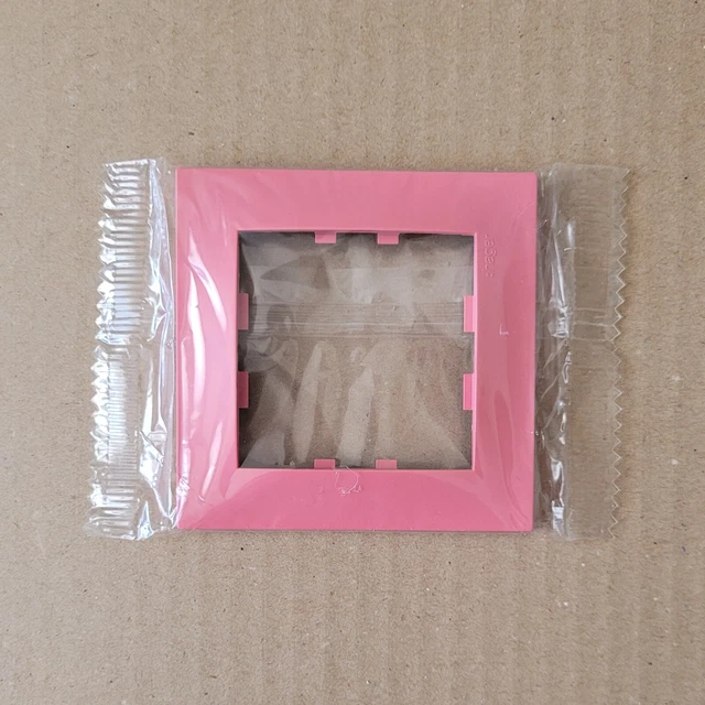 1 Plaque 1 poste Kallysta pop coloris Corail - HAGER WKN541