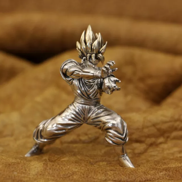 Ciondolo Super Fighter Sun WuKong Argento Sterling 925 Decorazione Punk TA402C