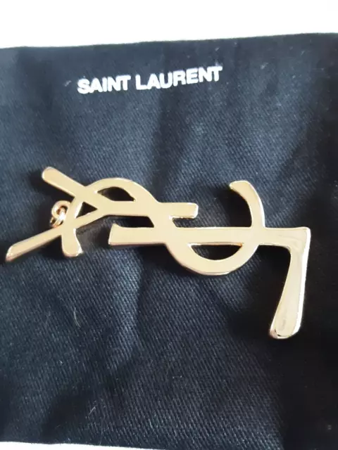 ONE YSL 1 pieces metal pendant gold Come from Earrings XL 2,5 inch $186 ...