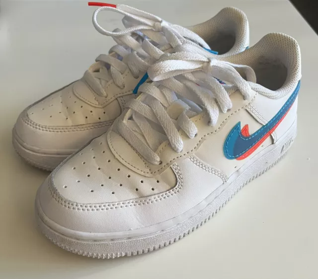 Nike Air Force 1 LV8 GS Double Swoosh White Blue Pink CJ7160-100
