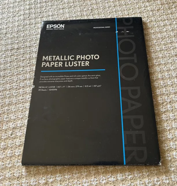 Epson S045596 Professional Media Metallic Luster Photo Paper (25/PK) White