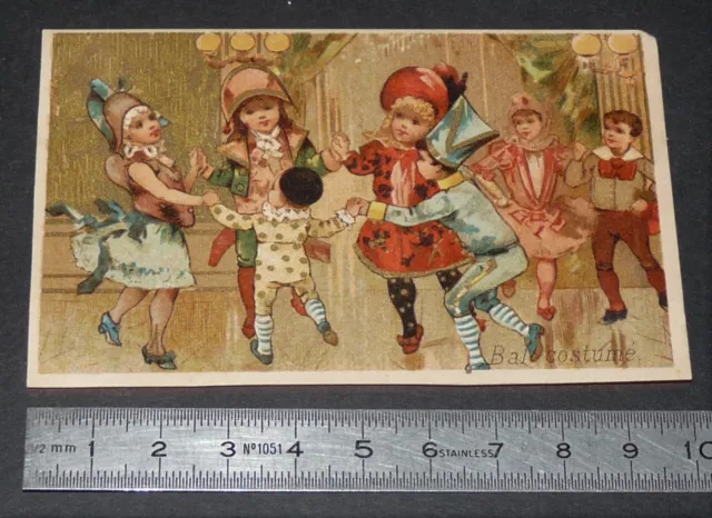 Chromo 1890-1900 Sans Marque Jeux D'enfants Bal Costume