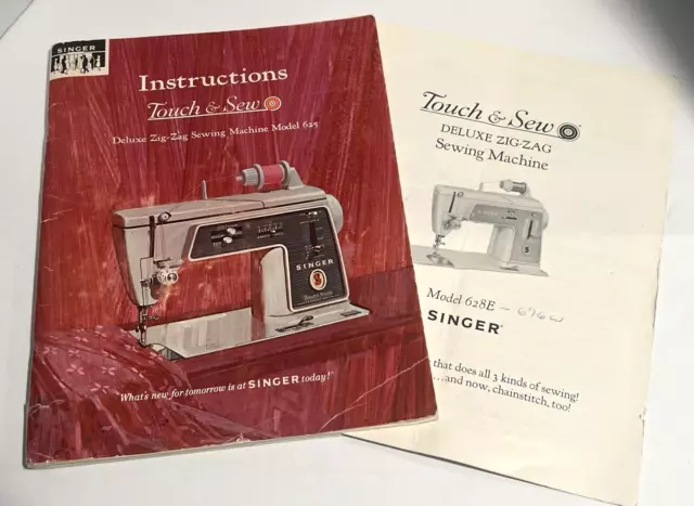 Instructions Manual Book Singer Touch & Sew Zig Zag Sewing Machine Model 625