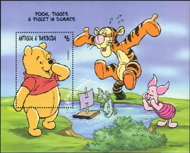 Antigua & Barbuda 1998 Disney Winnie the Pooh Bear Cartoons m s MNH