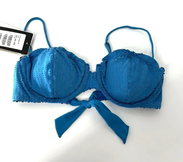 ViX NWT blue Swimwear Womens Scales Nissi Bikini Top Blue Size Medium