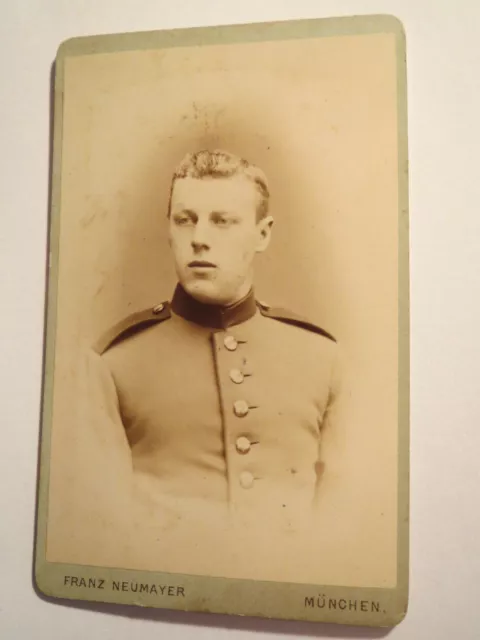 München - Soldat in Uniform - Regiment Nr. 1 - Portrait / CDV