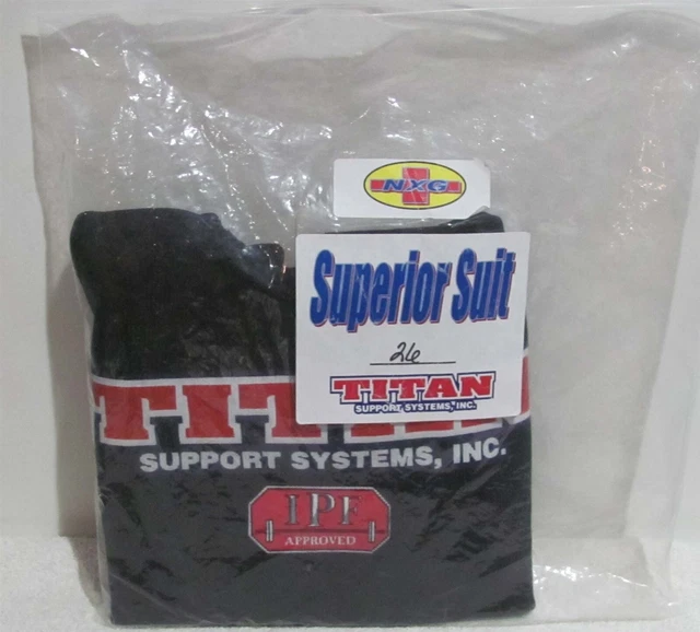 Titan Superior NXG+ Squat Suit Size 26 Black (NEW)