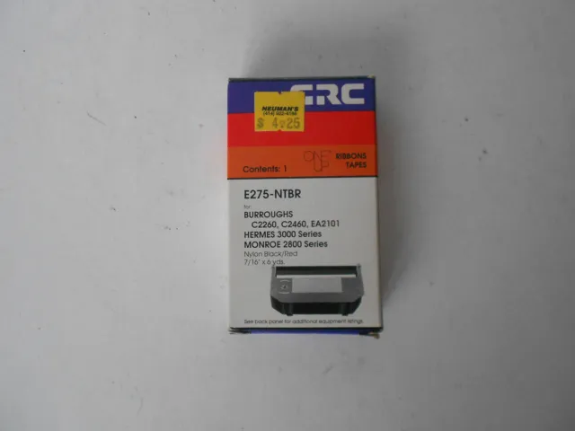 New GRC E275-NTBR 1/2"x 6 yds. BLACK/RED Calculator & CASH REGISTER RIBBONS