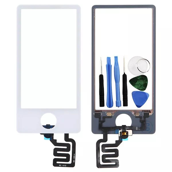 White LCD Touch Screen Digitizer Assembly Replacement For iPod Nano 7 7th Gen