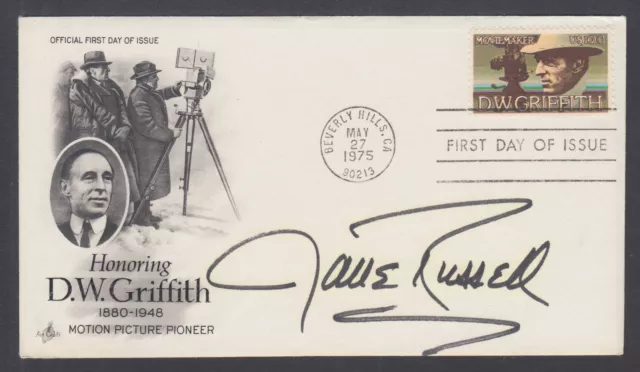 Jane Russell American Film Actress And Sex Symbol Signed Dw Griffith Fdc £4872 Picclick Uk