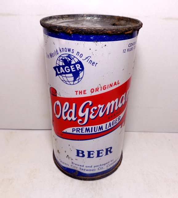OLD GERMAN 12oz S/S Flat Top Beer Can Queen City Brewing Cumberland, Maryland