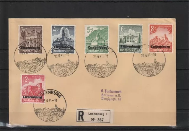 Luxemburg R-Brief SST Luxemburg nach Heilbronn, 1941 #1105443