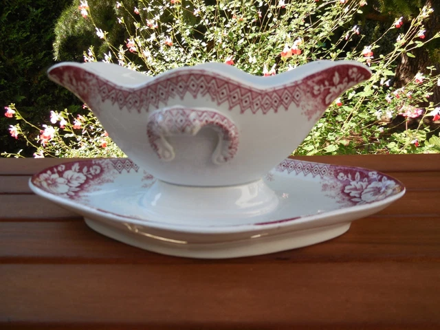 SAUCIÈRE   ANCIENNE  SAINT AMAND  HAMAGE  DÉCOR   JARDINIÈRE  "  bol ancien