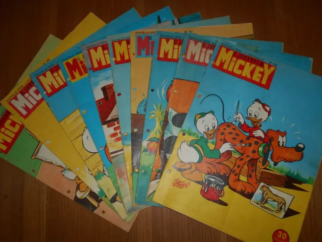 Le Journal De Mickey  Lot De 10 N°100 A 109 An 1954  Bon Etat Complet Avec Bons