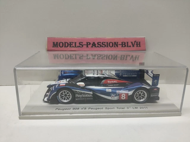 Miniature Spark 1/43 Peugeot 908 HDi Le Mans 2007 N°2 Sarrazin Bourdais Lamy, S1273