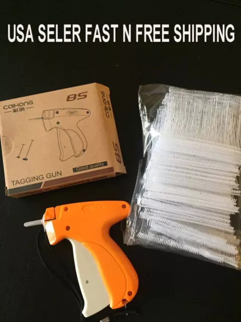 Garment CLOTHING PRICE LABEL TAGGING TAG TAGGER GUN WITH 2000 BARBS 1 Needle