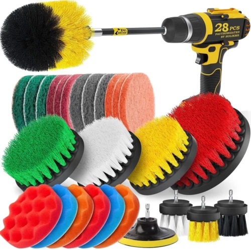 YIHATA Set di spazzole pulizia spazzole da trapano, confezione da 28 estesa 28 pz, multicolore