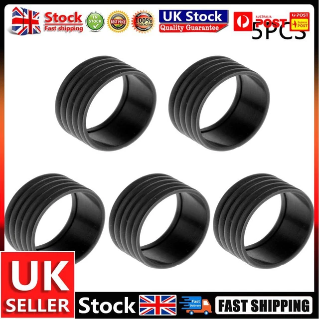 5pcs Tennis Racket Handle Ring Badminton Racquet Grip Band Overgrip (Black) UK