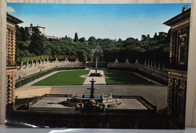 Cartolina Firenze Giardino di Boboli Anfiteatro Fontana Carciofo NON viaggiata