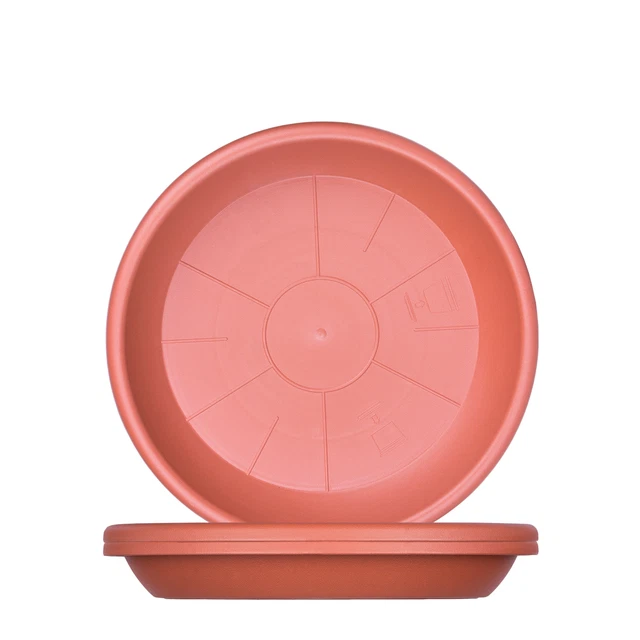 3x Blumentopf Untersetzer 24cm rund Kunststoff Terrakotta für Pflanzkübel Töpfe