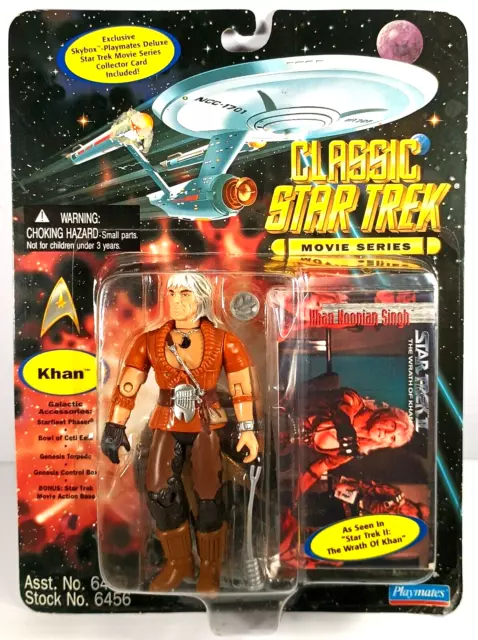 Playmates 1995 Classic Star Trek Movie Series KHAN, New, See Pics/Description!