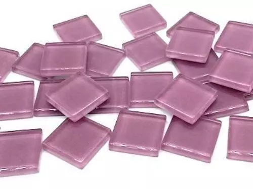 Blush Pink Crystal Glass Tiles 2cm for Mosaic Tiles Supplies Art Craft