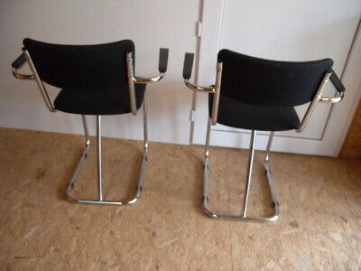 1/2 Bauhaus Steel Tube XL Gispen Armchair Armchair Desk Chair Vintage 8