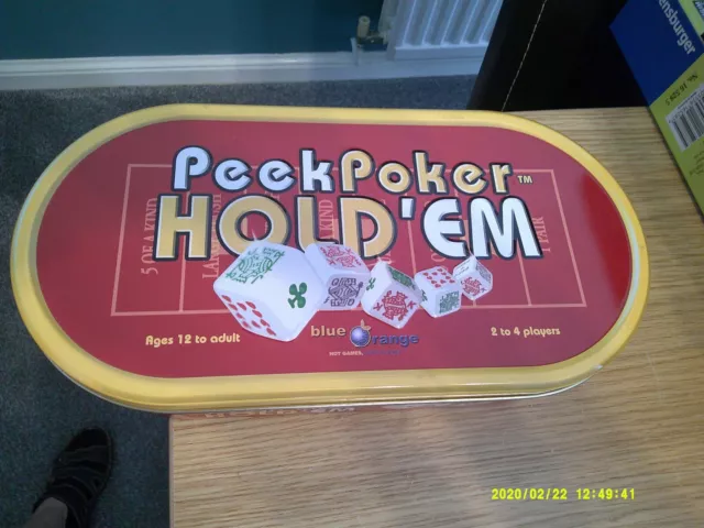 Peek Poker Hold Em Game Blue Orange Complete  Free Uk Post