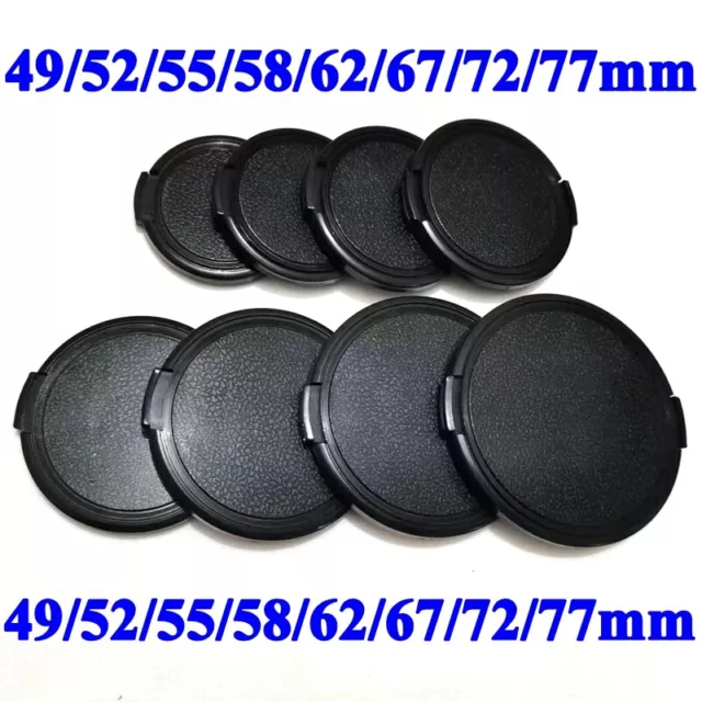 49mm/52mm/55mm/58mm/62mm/67mm/72mm/77mm Clip Snap On Camera Front Lens Cap Cover