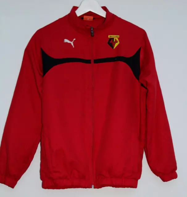 WATFORD Football Jacket Red Puma Training Full Zip Boys Youth XL