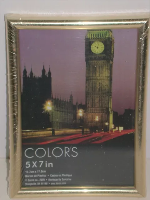 Darice COLORS Gold Toned Frame & Glass ~ 5" x 7" Lot 5734 NEW