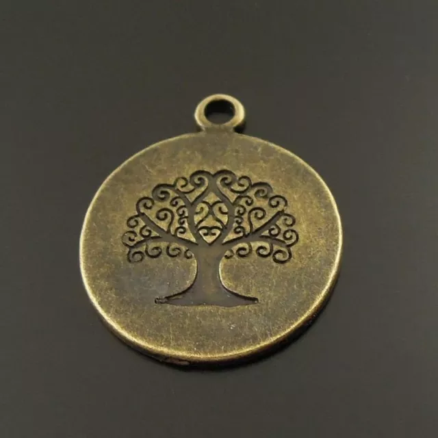 40 Stück Antiqued Bronze Lebensbaum Baum Charms Anhänger Dangles 19x19x1mm 38023
