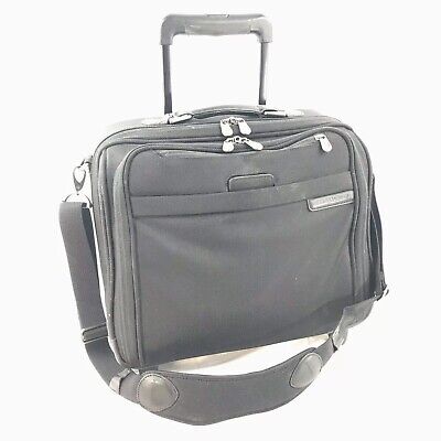Briggs & Riley 16” Rolling Briefcase Laptop Carry On Travel Business Bag Black