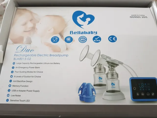 Elektrische Milchpumpe BellaBaby Doppelpumpe Zuhause Unterwegs Steriliesiert Top