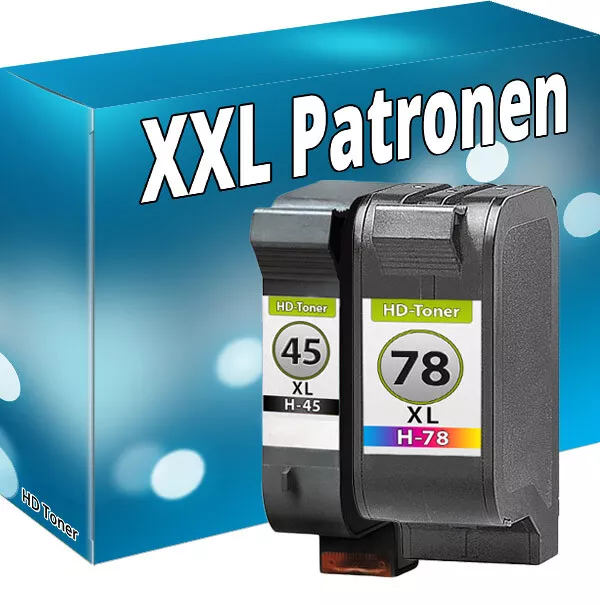 TINTE PATRONEN für HP 45+78 DeskJet 930C 970CXI 1220C 1280 REFILL DRUCKERPATRONE