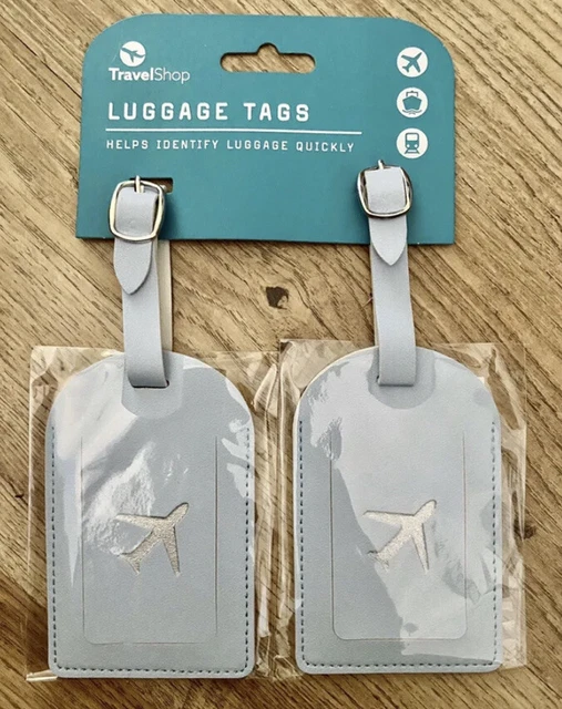 2 x Luggage Tags Suitcase Id Travel Labels Address Name Baggage Bag Holiday