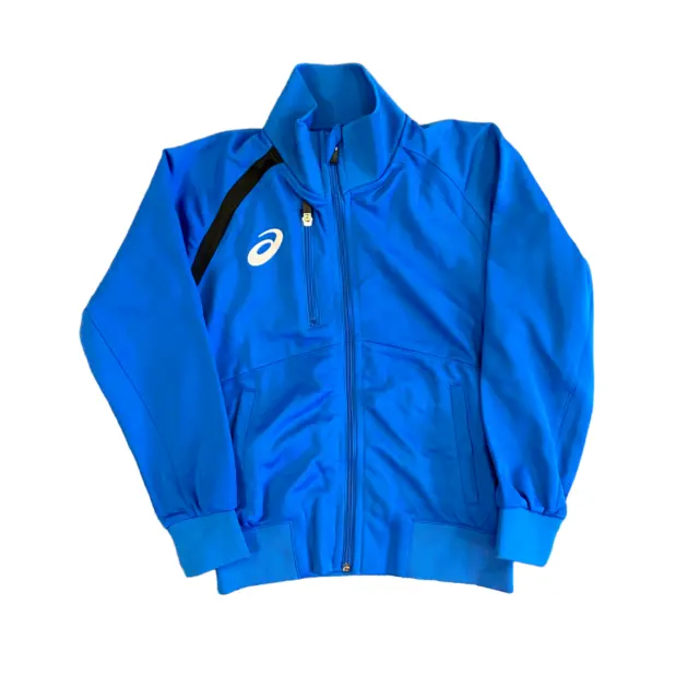 Asics giacca da allenamento per bambini (taglia 9-10y) giacca rappresentativa blu velocità - nuova