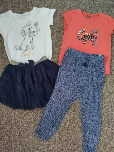 Girls Outfits Bundle Next Tops And H&M Skirt And Trousers 4-5 Years