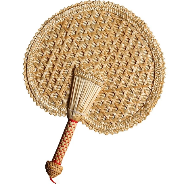Ventilatore manuale paglia tessuto a mano vecchia mano naturale Ventila F9L3