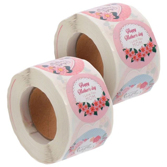 2 rollos pegatinas feliz día de la madre regalo día de la madre día de regalo día para tarjetas