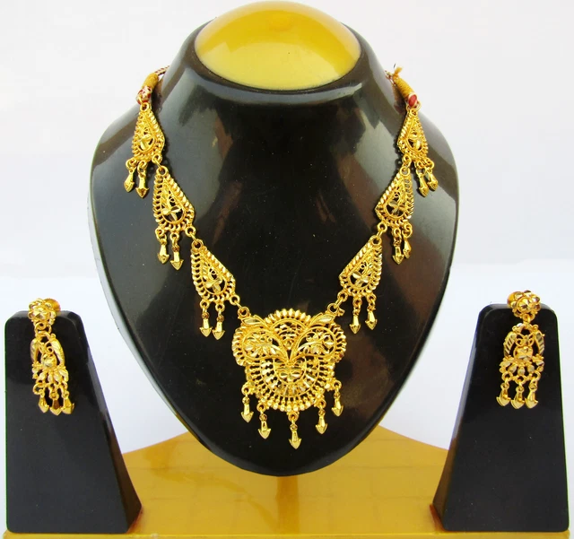 INDIEN COLLIER MODE Plaqué Or Mariage Femme Bijoux Bollywood Lot